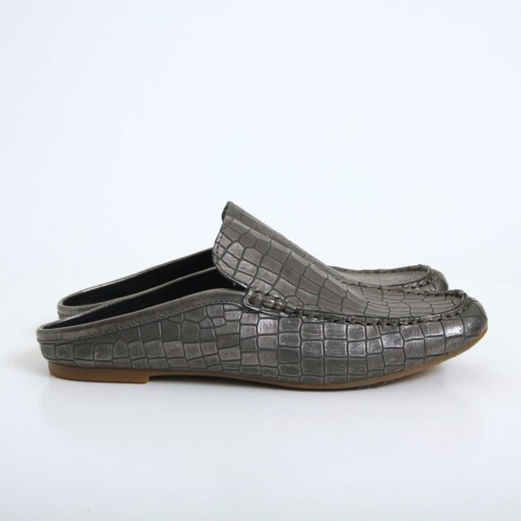 NWB Born Capricorn Croc Embossed Leather Mules - Picture 3 of 13